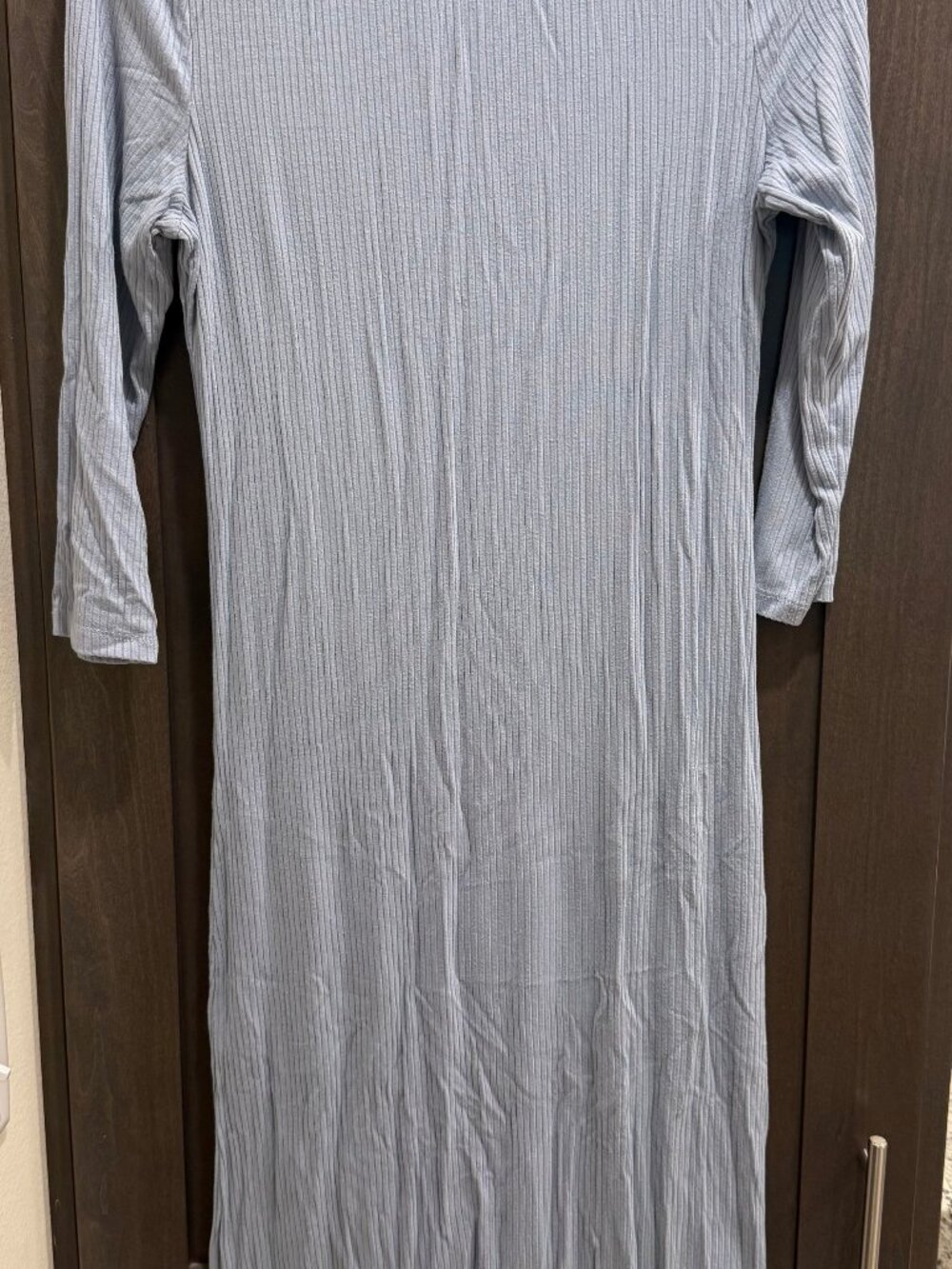 A New Day Ribbed Midi Dress with 3/4 Sleeves Size S